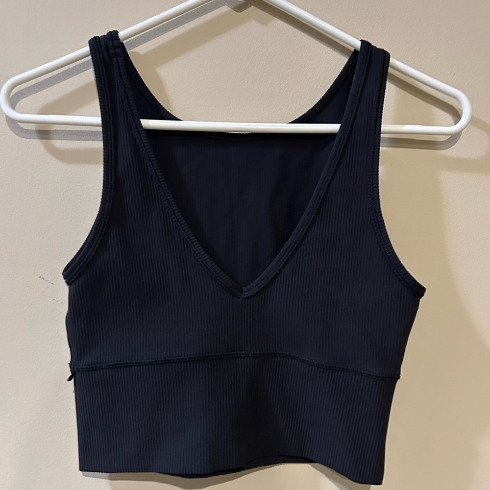Black Ribbed Tank Top - Picture 2 of 2